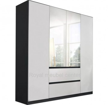 Kledingkast main grijs wit spieldeuren 181 cm