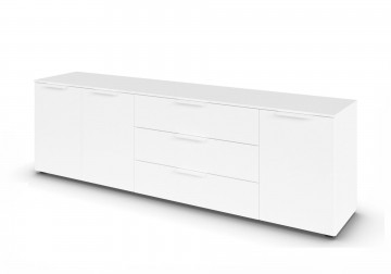 Lage commode dressoir finesse alpine wit 199 cm 1