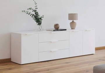 Lage commode dressoir finesse alpine wit 199 cm 4