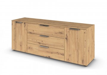 Lage commode dressoir finesse eiken artisan 1