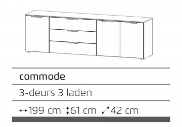 Lage commode dressoir finesse eiken artisan 199 cm 8