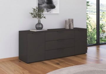 Lage commode dressoir finesse grafiet grijs 4