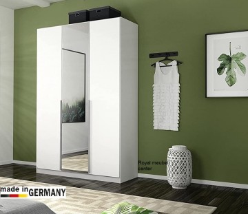 Linnenkast alaska wit met spiegel 3 deuren kledingkast