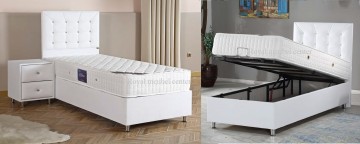 Met opbergruimte bed karmen eenpersoons wit kleur 0