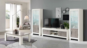 Mona vitrine tv set marmer hoogglans wit wwwroyalmeubelcenternl