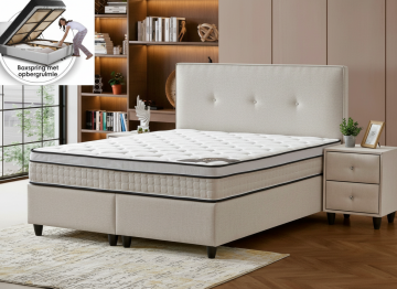 Opbergbedden plein beige
