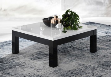 Salontafel forever hoogglans zwart wit vierkan 100x100 1