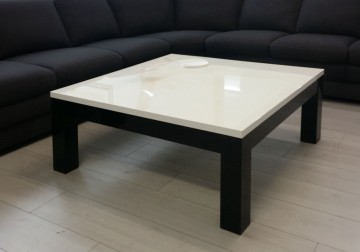 Salontafel forever hoogglans zwart wit vierkan 100x100 3