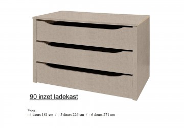 Schuifdeur kledingkast xl 3 deuren glas basalt grijs spiegel 3