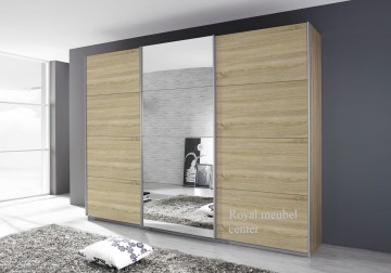 Schuifdeur kledingkast xl 3 deuren spiegel eiken sonama 1