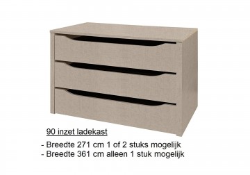 Schuifdeur kledingkast xl 3 deuren spiegel eiken sonama 3