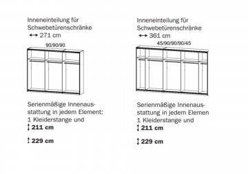 Schuifdeur kledingkast xl 3 deuren spiegel eiken sonama 9