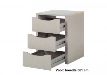 Schuifdeur kledingkast xl 3 deuren zijdegrijs 4