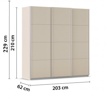 Schuifdeurkast deuren glas champagne