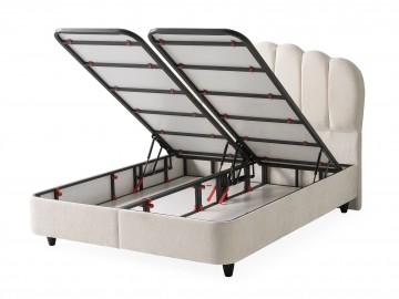 Stella opbergbed lichte cremekleur open bak 0