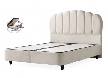 Stella opbergbed zonder matras lichte cremekleur