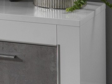 Tv meubel mona hoogglans marmer wit detail 2