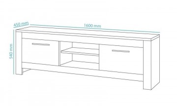 Tv meubel mona hoogglans wit 160 2
