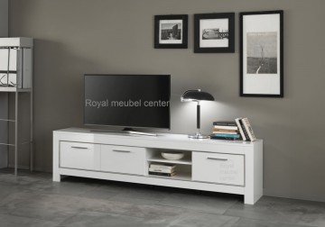 Tv meubel mona hoogglans wit 207 cm 2