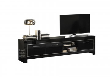 Tv meubel mona hoogglans zwart 207 cm 1