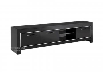 Tv meubel mona hoogglans zwart 207 cm 3
