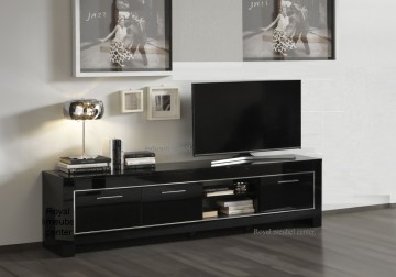 Tv meubel mona hoogglans zwart 207 cm 6