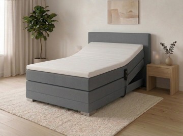 Twijfelaar elektrische boxspring kubic compleet set antraciet
