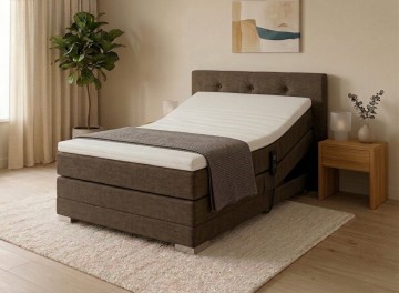 Twijfelaar elektrische boxspring nexa  compleet set bruin
