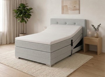 Twijfelaar elektrische boxspring nexa  compleet set lichtgrijs