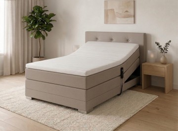 Twijfelaar elektrische boxspring nexa  compleet set taupe