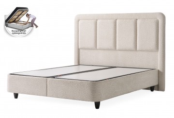 Vesper opbergbed  luxe zachte stof licht creme 0