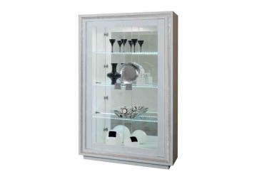Vitrinekast perla swarovski hoogglans wit 1