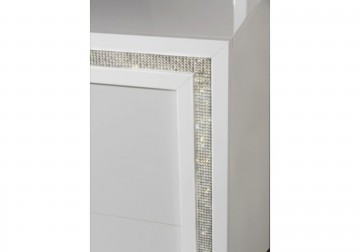 Vitrinekast perla swarovski hoogglans wit 2