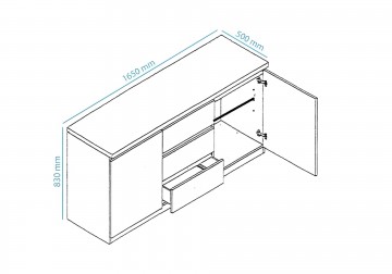 Woonkamer forever 1 hoogglans zwart 7