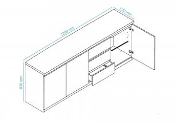 Woonkamer forever 1 hoogglans zwart 8