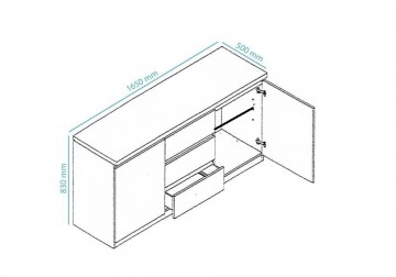 Woonkamer forever 1 hoogglans zwart wit   7
