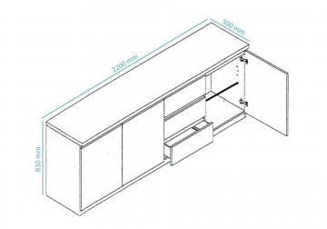Woonkamer forever 1 hoogglans zwart wit   8