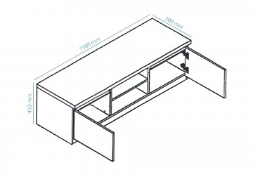 Woonkamer forever 2 hoogglans zwart 7