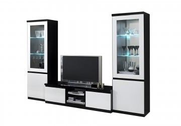 Woonkamer forever 2 hoogglans zwart wit 4