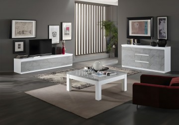 Woonkamer forever 4 hoogglans marmer grijs wit 1 0