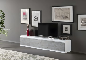 Woonkamer forever 4 hoogglans marmer grijs wit 2