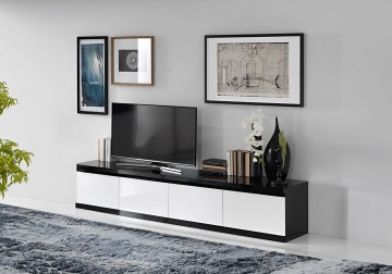 Woonkamer forever 4 hoogglans zwart wit 2