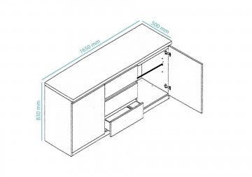Woonkamer forever 4 hoogglans zwart wit 5