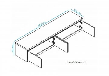 Woonkamer forever 4 hoogglans zwart wit 6