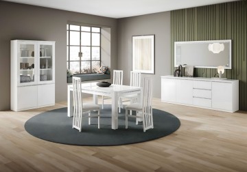 Woonkamer forever chrome 1 hoogglans wit 1