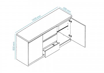 Woonkamer forever chrome 1 hoogglans wit 8