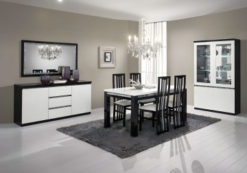 Woonkamer forever chrome 1 hoogglans zwart wit 1