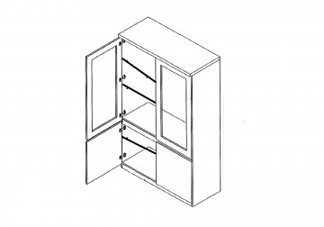 Woonkamer forever chrome 1 hoogglans zwart wit 10