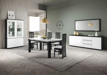 Woonkamer forever chrome 1 hoogglans zwart wit 2