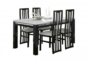 Woonkamer forever chrome 1 hoogglans zwart wit 5